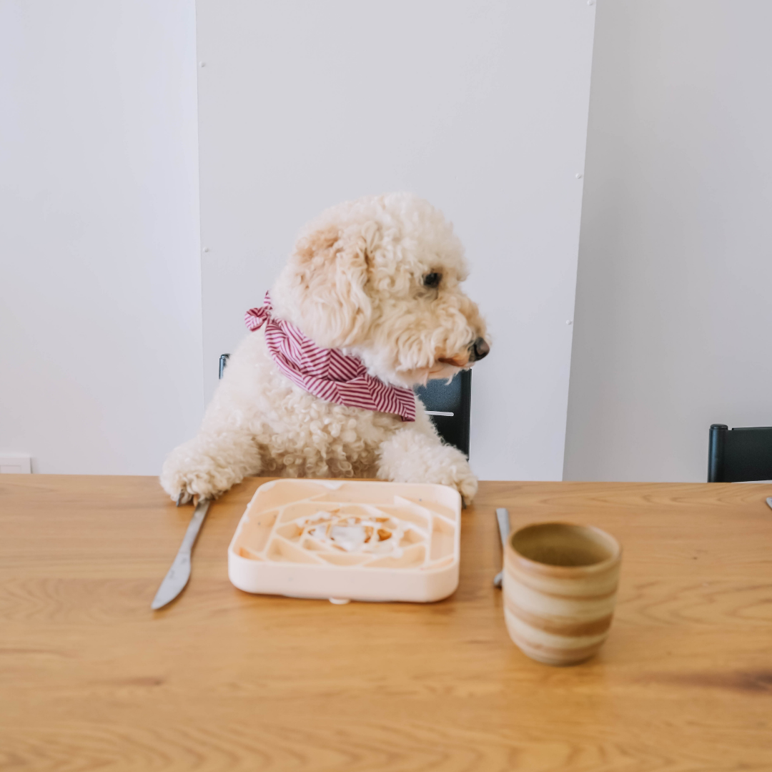 Schleckmatte - Beigeweiß