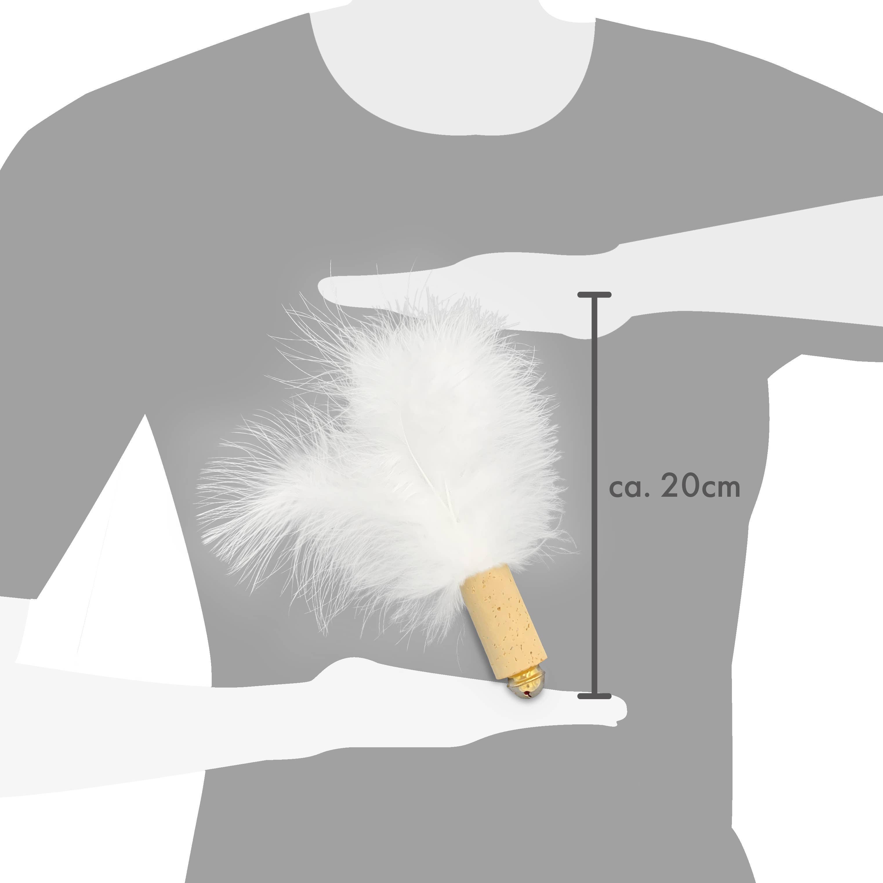 Katzenbälle aus Kork und Naturfedern