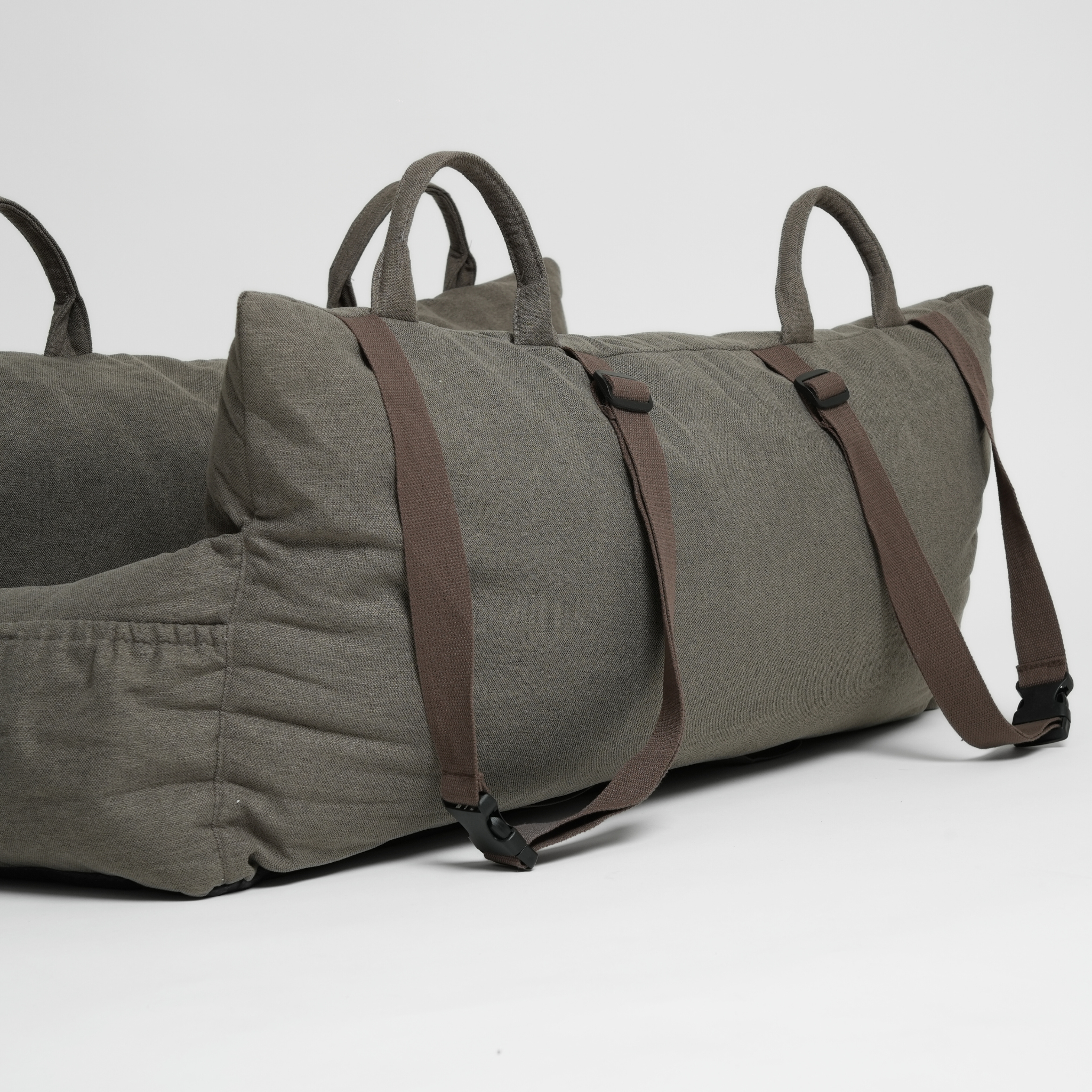 Staey - Autositz für zwei kleine Hunde - Taupe