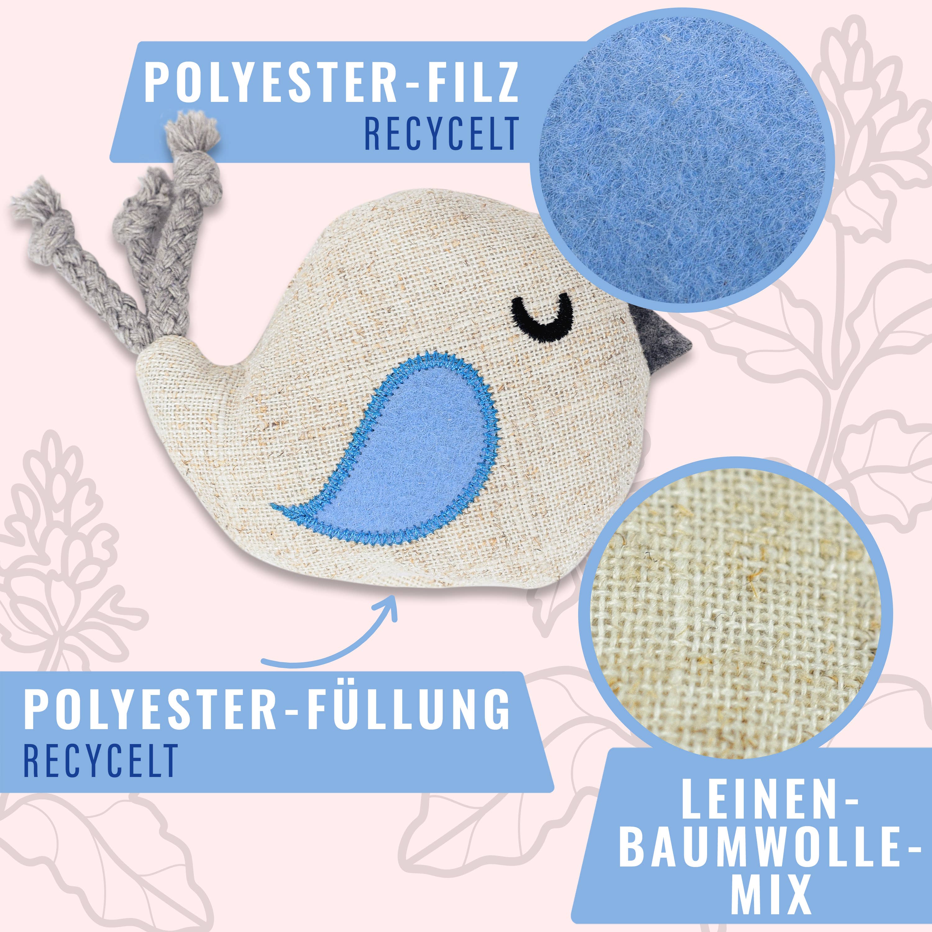 Katzenspielzeug mit Baldrian -3er Set- inkl. Refill