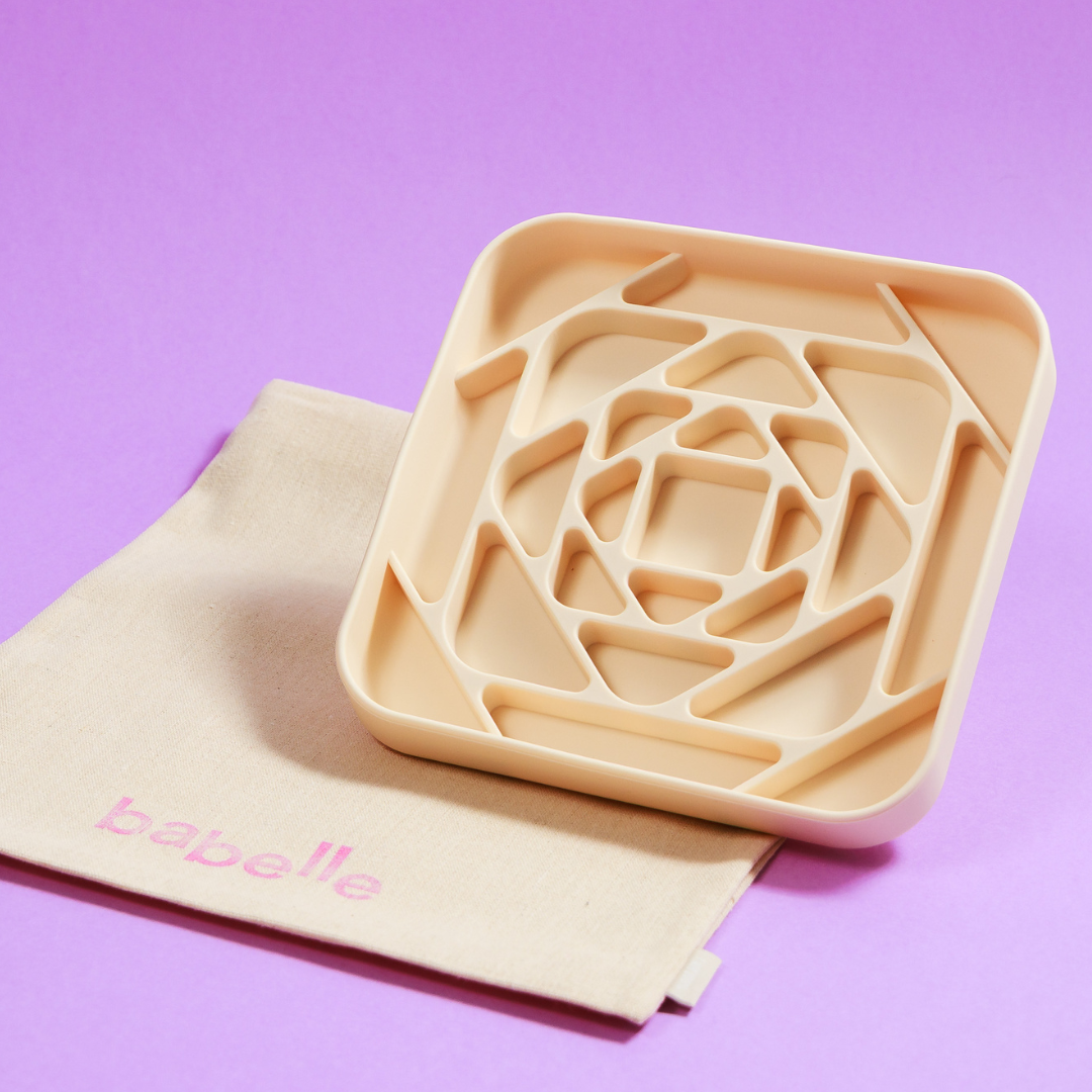 Schleckmatte - Beigeweiß