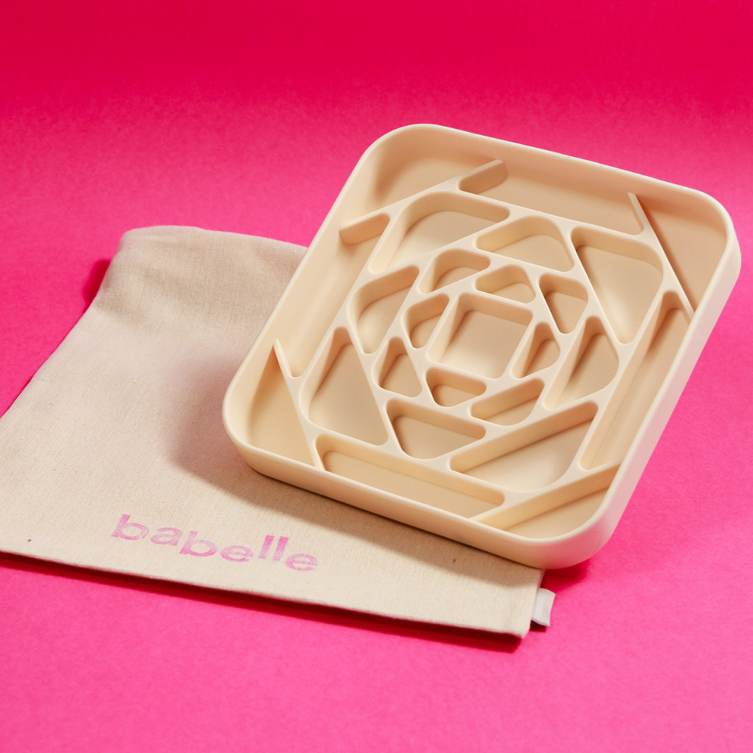 Schleckmatte - Beigeweiß