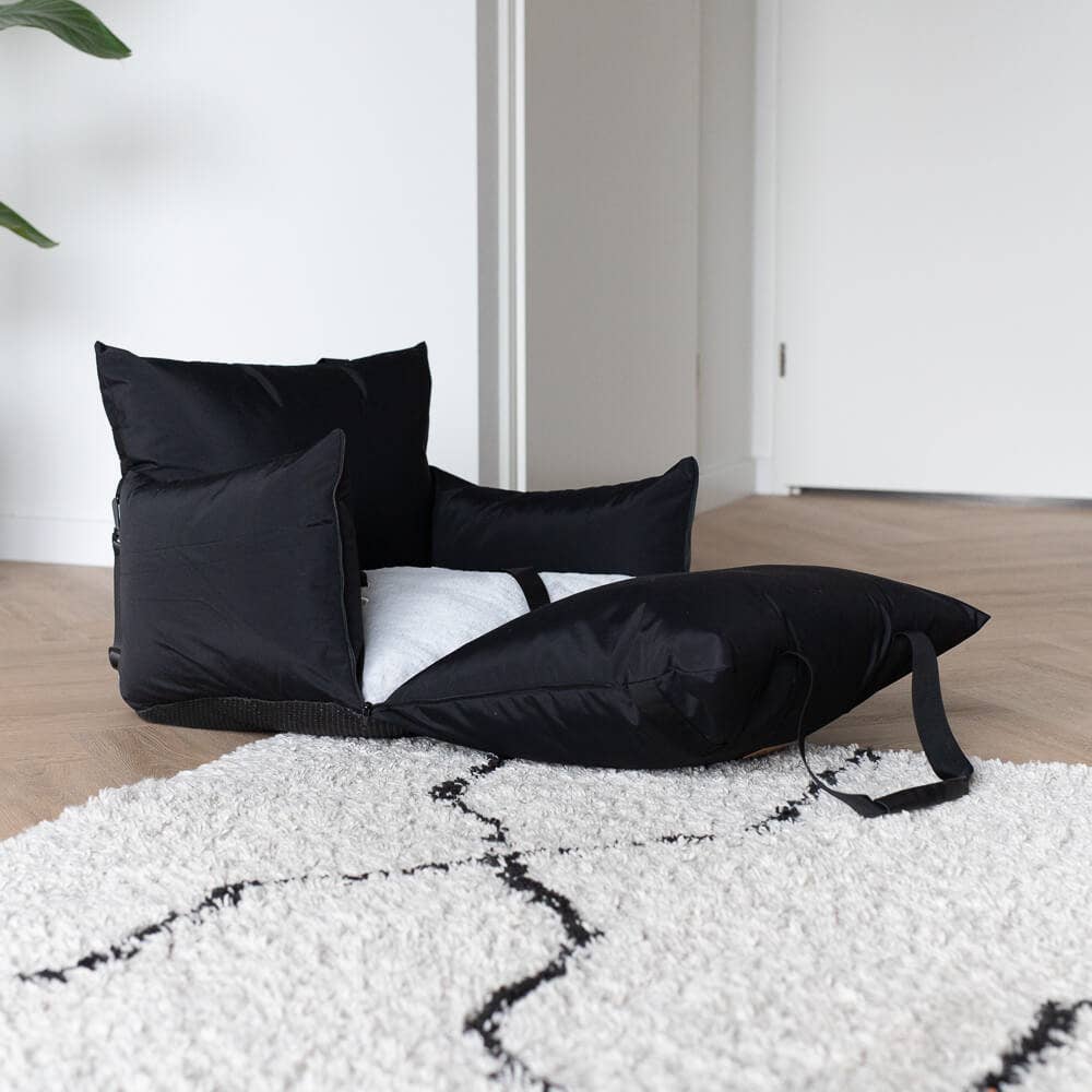 Pip and Palms Hundeautositz Schwarz