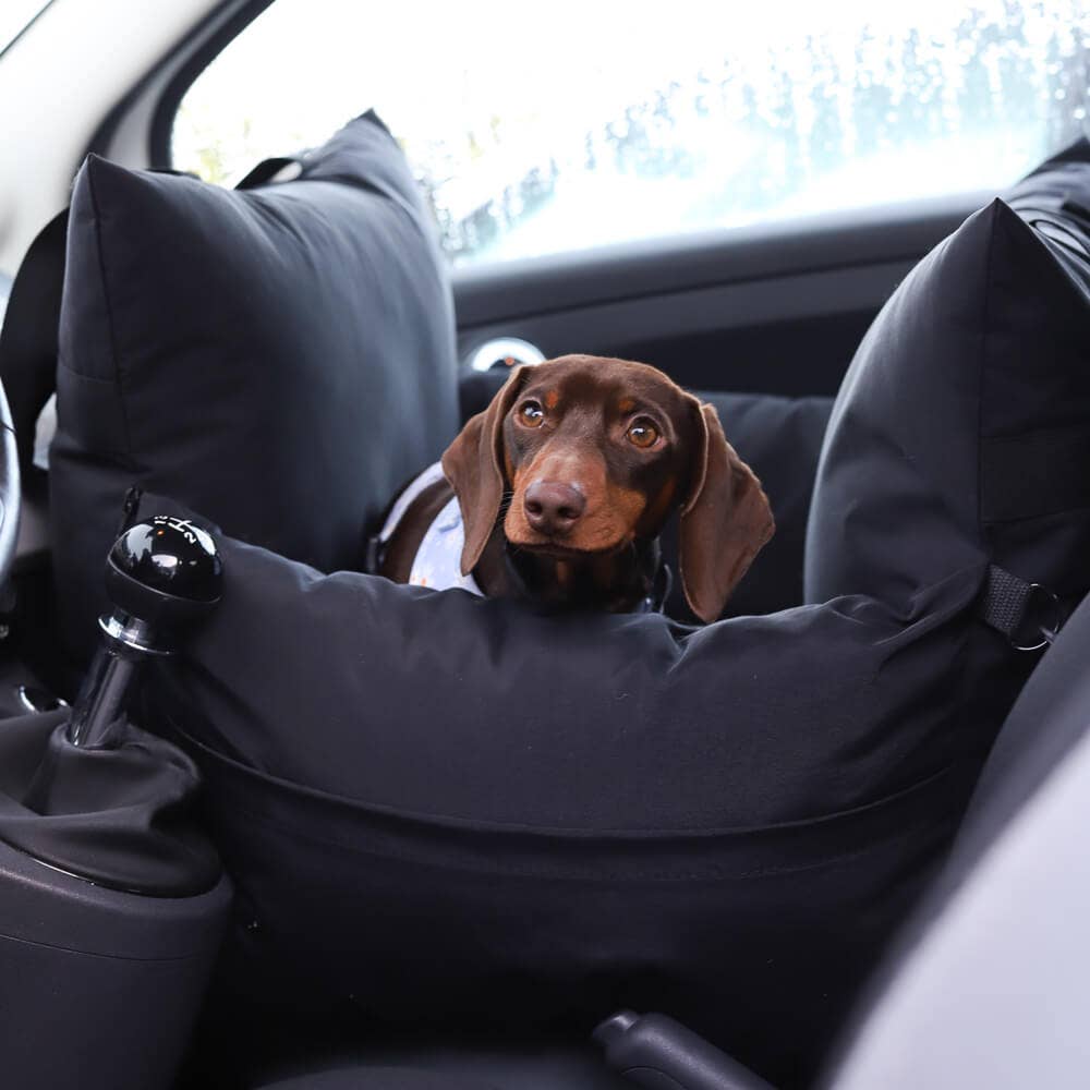 Pip and Palms Hundeautositz Schwarz