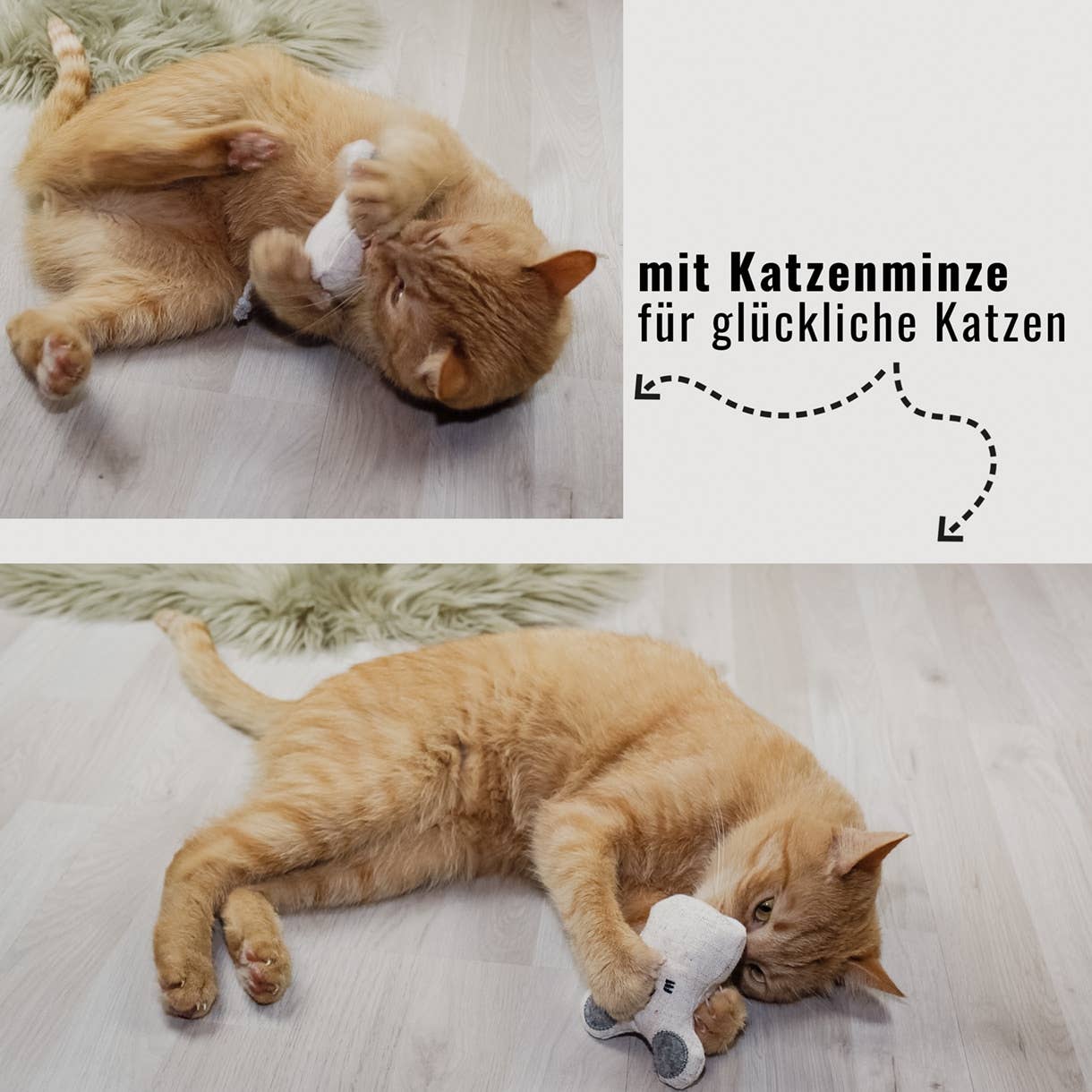 Katzenspielzeug mit Katzenminze -3er Set- inkl.Refill