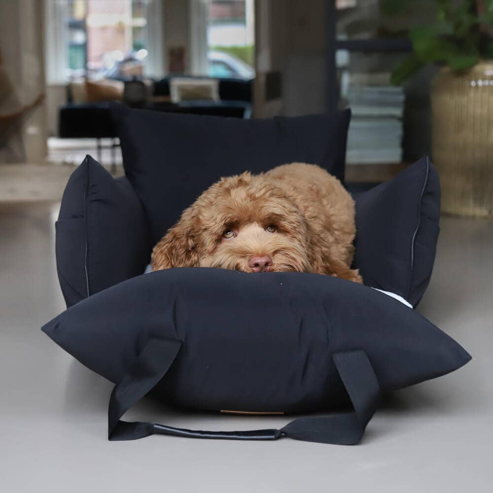 Pip and Palms Hundeautositz Schwarz