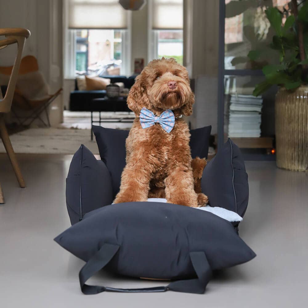 Pip and Palms Hundeautositz Schwarz