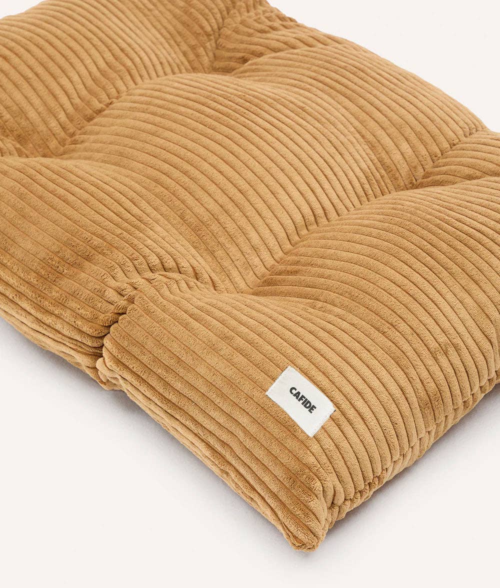 CAFIDE - Mustardfarbene Cord-Hundebett Bela