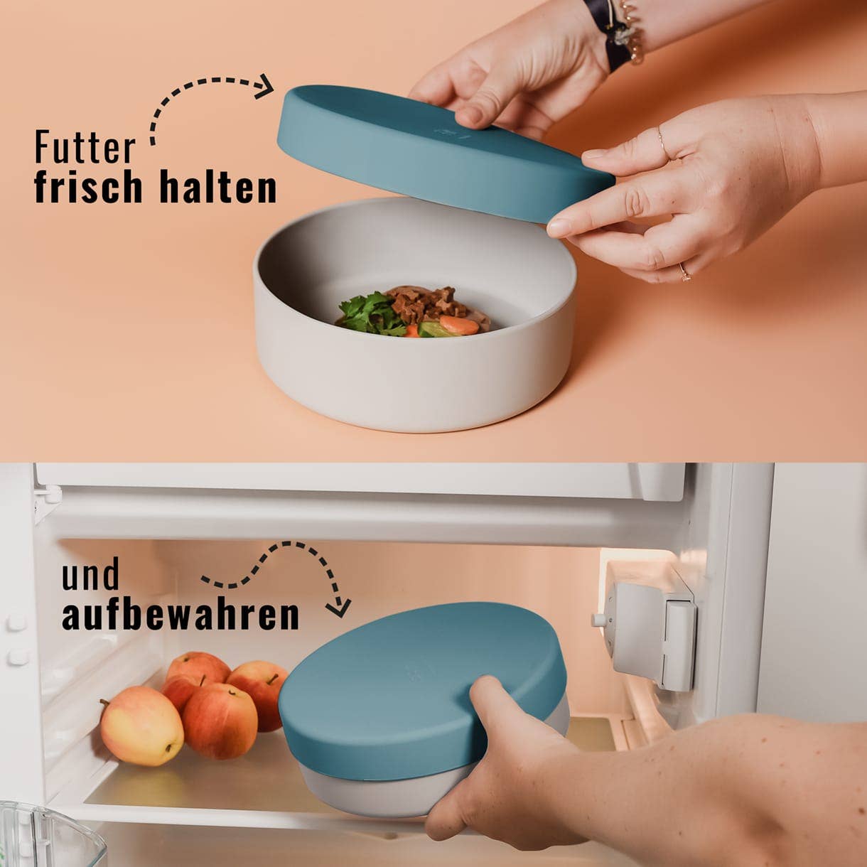 Silikon-Futternapf mit Deckel für Hunde & Katzen– MIX