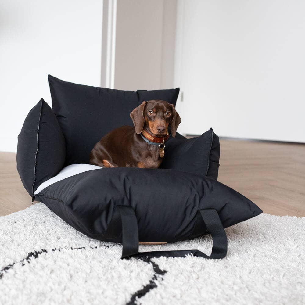 Pip and Palms Hundeautositz Schwarz