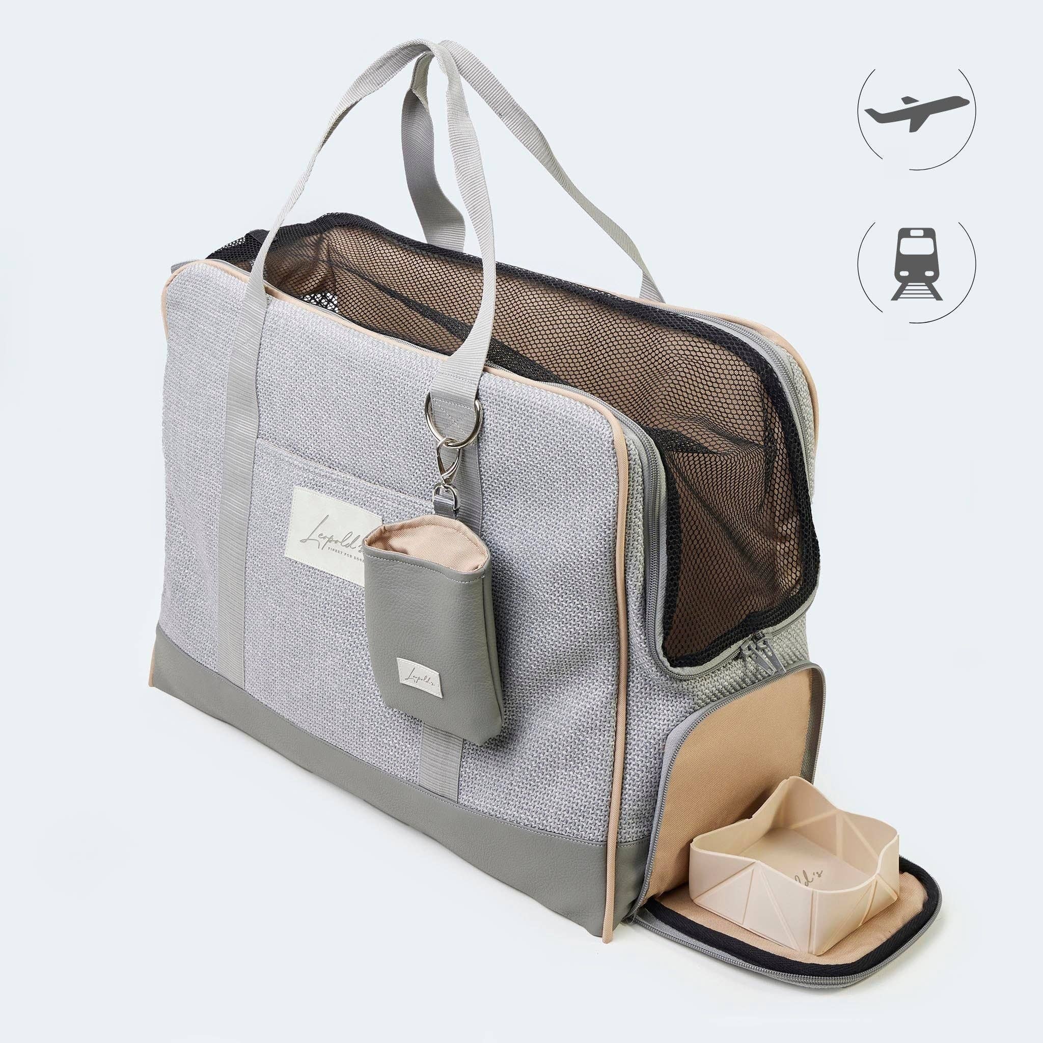 Flugtasche für Dackel und kleine Hunde mit orthopädischer Matratze