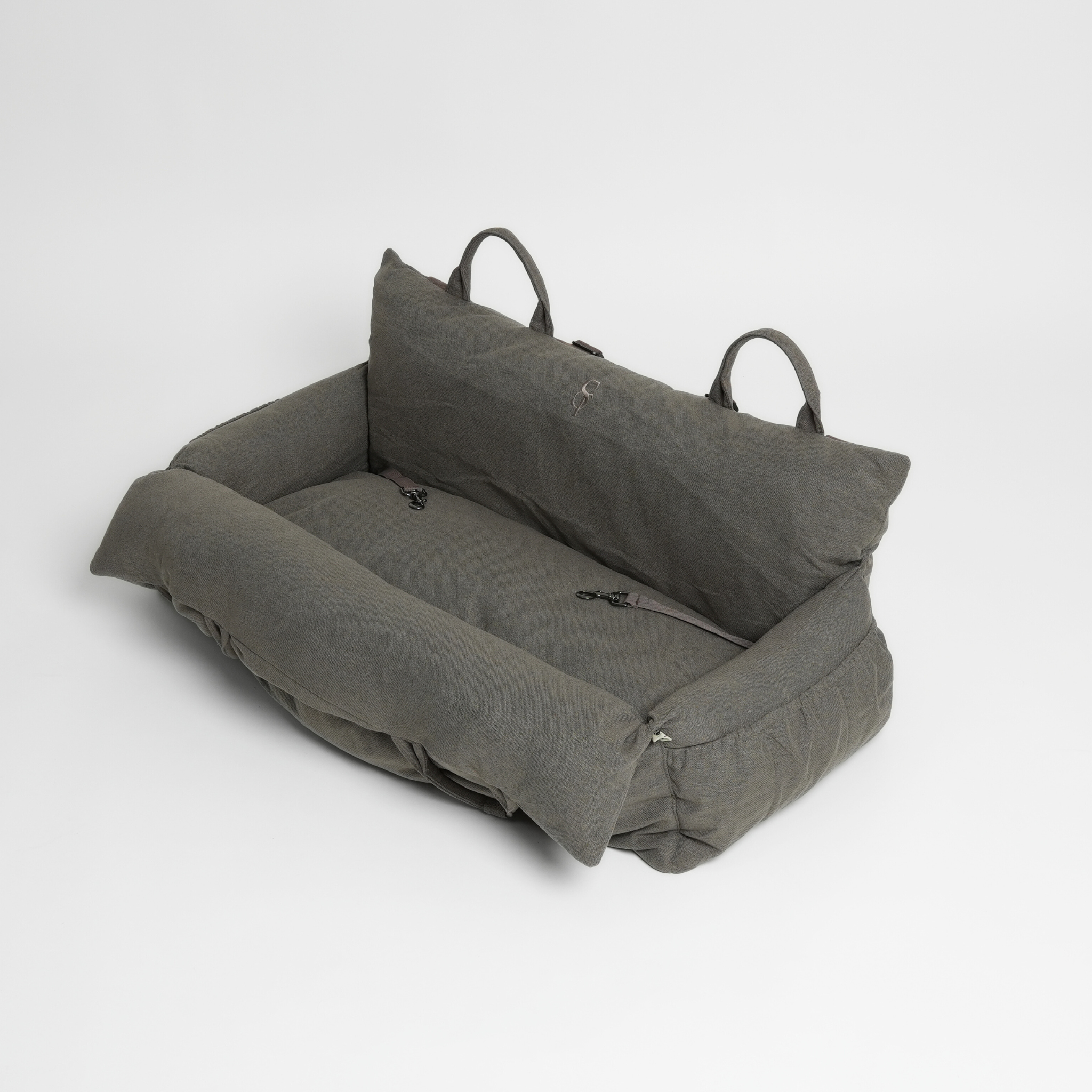 Staey - Autositz für zwei kleine Hunde - Taupe