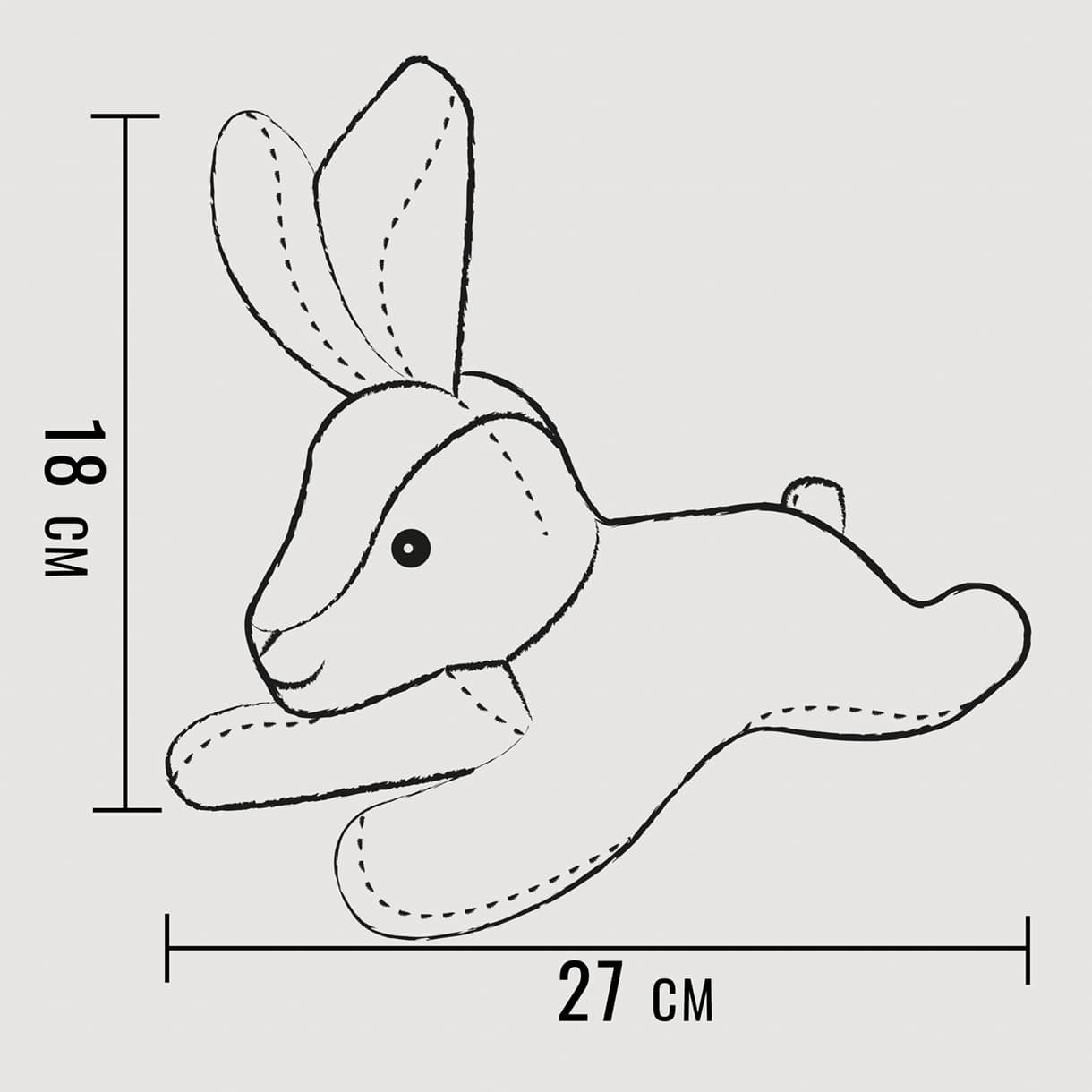 Robustes Hundespielzeug mit Quietscher - Hase Haru