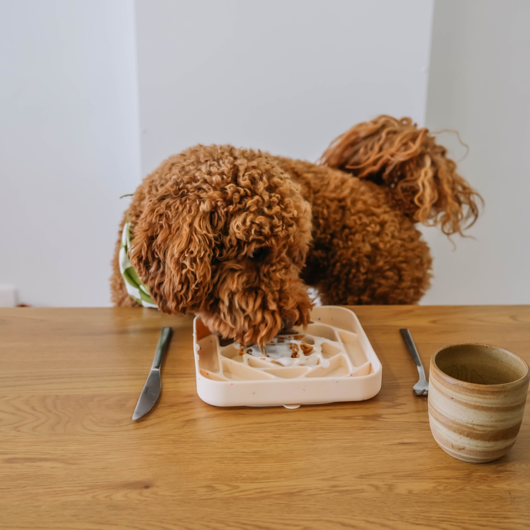 Schleckmatte - Beigeweiß