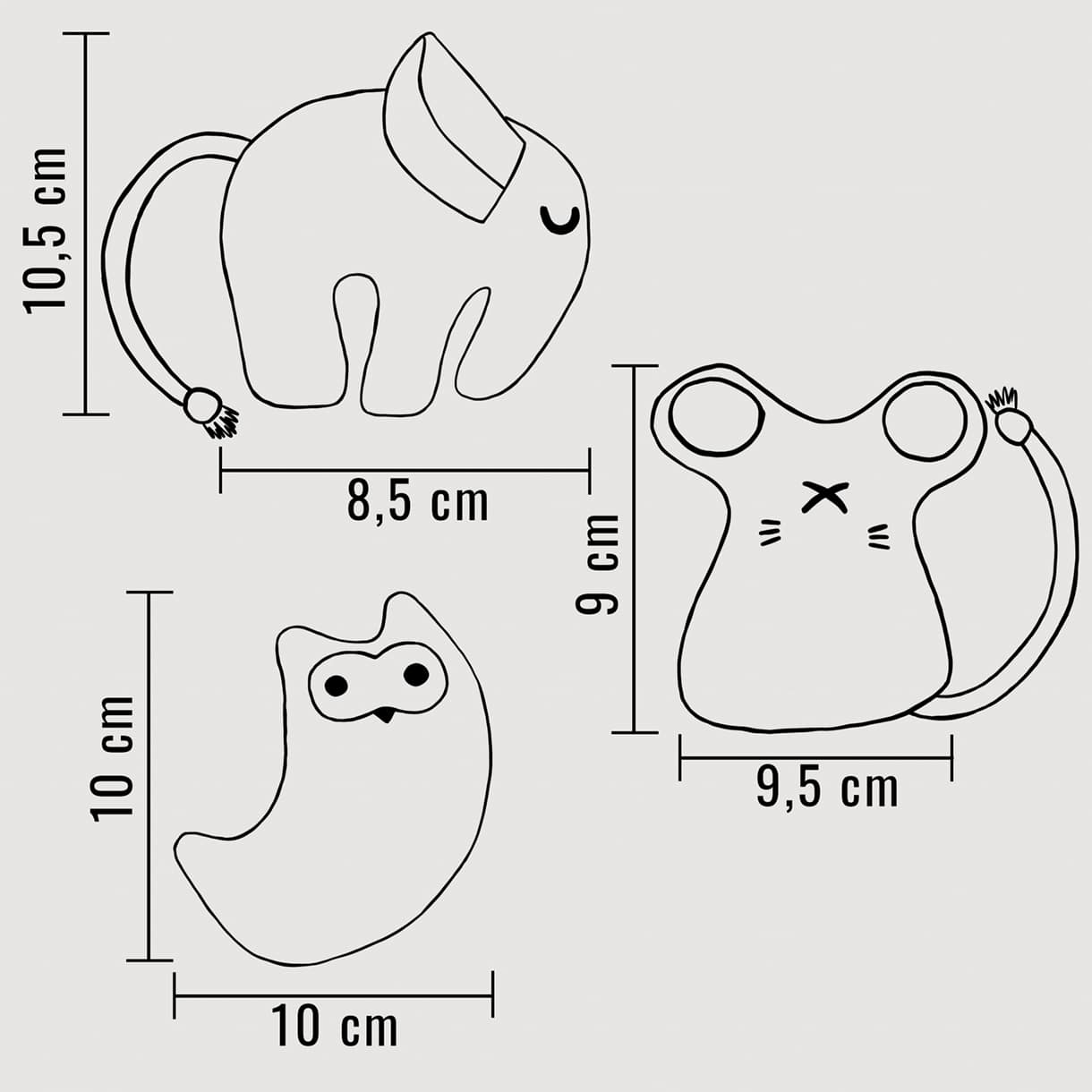 Katzenspielzeug mit Katzenminze -3er Set- inkl.Refill
