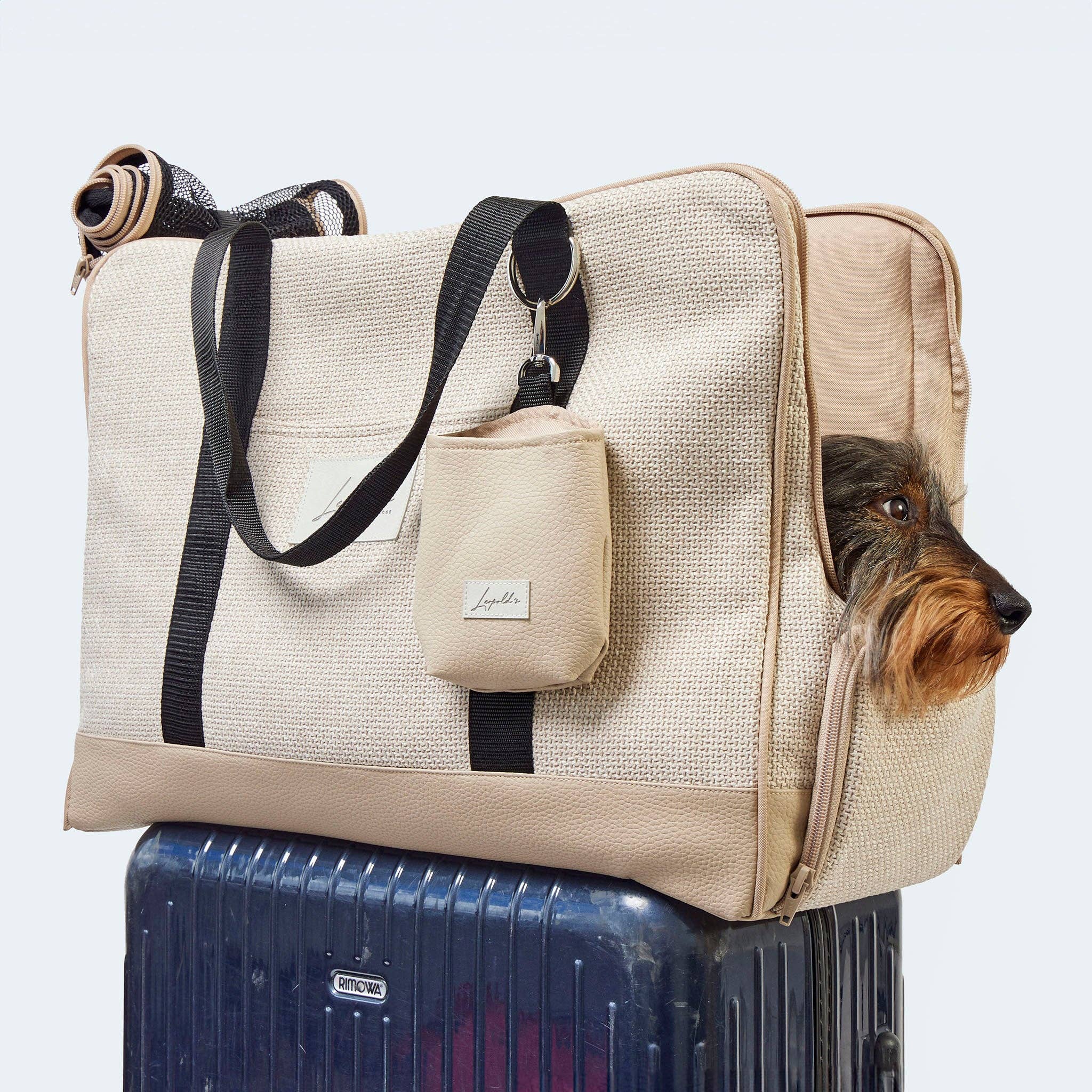 Flugtasche für Dackel und kleine Hunde mit orthopädischer Matratze